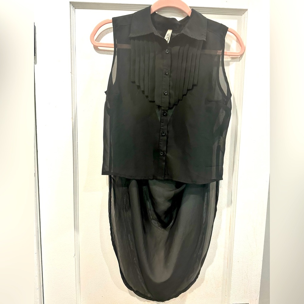 Sheer High-Low Top